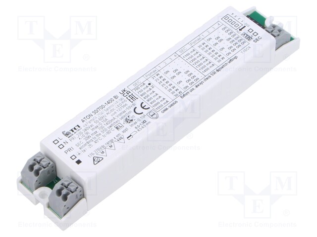 Power supply: switched-mode; LED; 5÷30VDC; 700mA÷1.4A; 220÷240VAC