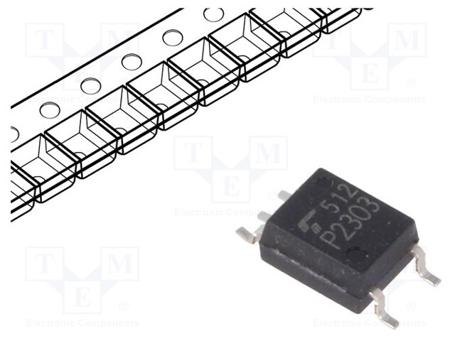 Optocoupler; SMD; Channels: 1; Out: Darlington; 3.75kV; 0.1Mbps; SO6