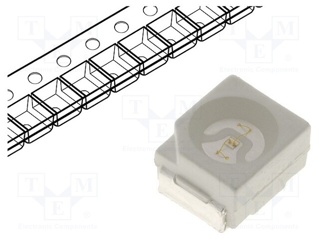 LED; SMD; 3528,PLCC2; green; 330mcd; 3.5x2.8x1.9mm; 120°; 2.8÷4V