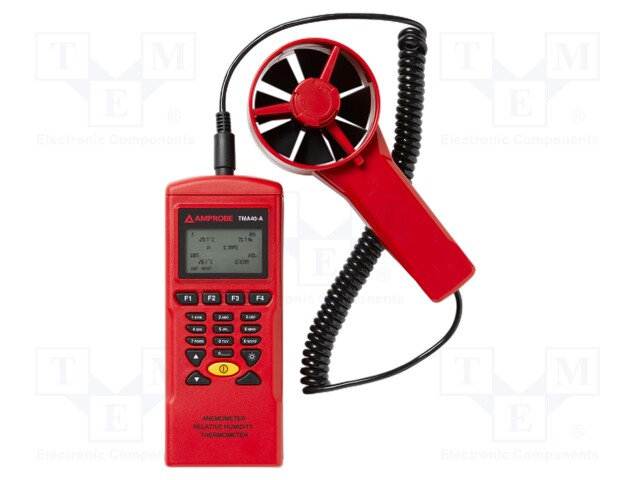 Thermoanemometer; LCD; 0,4÷32m/s; -20÷70°C; 0÷100%RH; 70x165x53mm