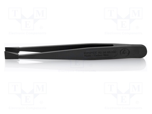 Tweezers; Blade tip shape: trapezoidal; Tweezers len: 115mm; ESD