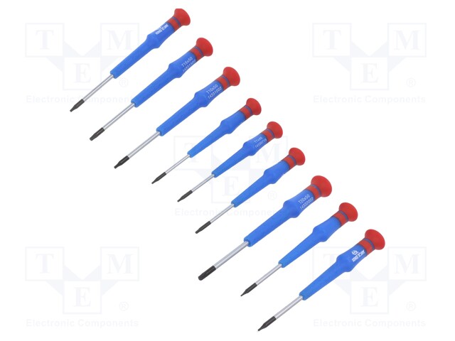 Kit: screwdrivers; Pcs: 9; precision; Torx®