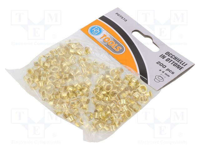 Rivets set; brass; 200pcs.