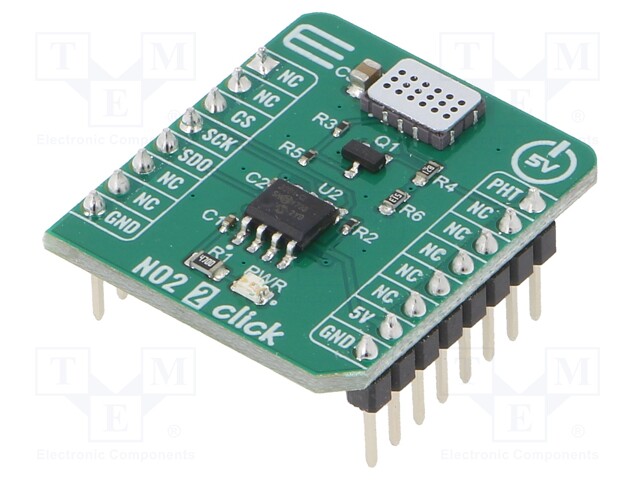 Click board; nitrogen-dioxide sensor; SPI; MCP3201,MiCS-2714