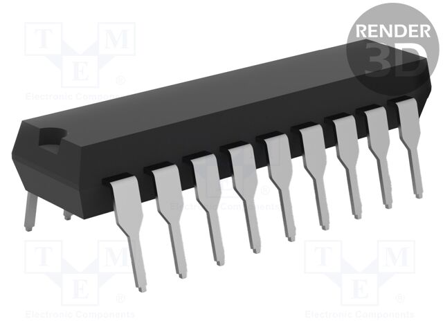 IC: PIC microcontroller; Memory: 64kB; SRAM: 8kB; EEPROM: 1kB; 64MHz