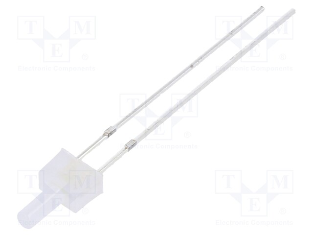 LED; 2mm; white cold; 750÷1120mcd; 90°; Front: flat; 12V; 10000K; THT