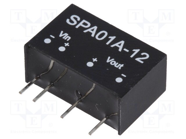 Converter: DC/DC; 1W; Uin: 9÷18V; 12VDC; Iout: 8÷83mA; SIP6; 3g; OUT: 1