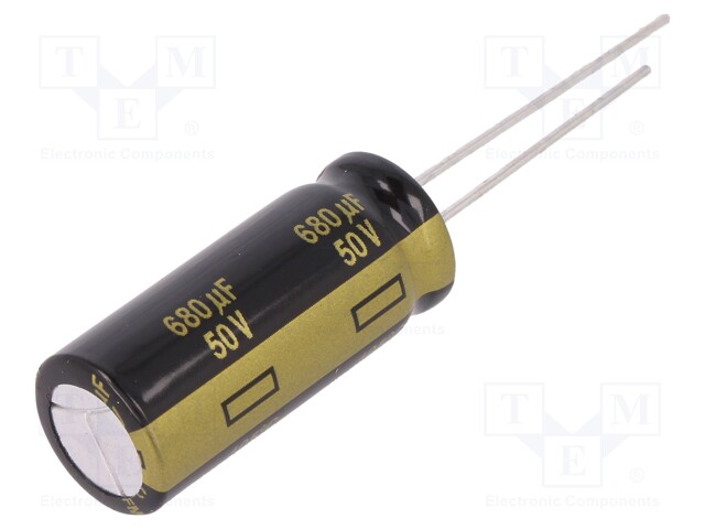 Capacitor: electrolytic; low impedance; THT; 680uF; 50VDC; ±20%