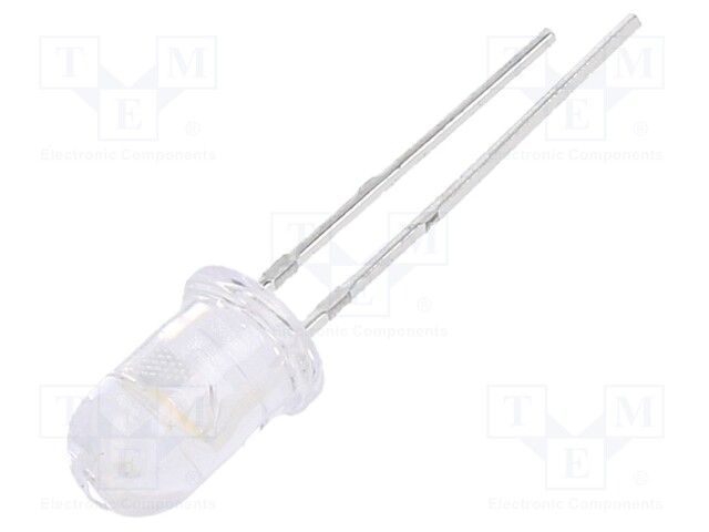 LED; 5mm; white warm; 3600÷7150mcd; 30°; 20mA; 2.8÷3.6V