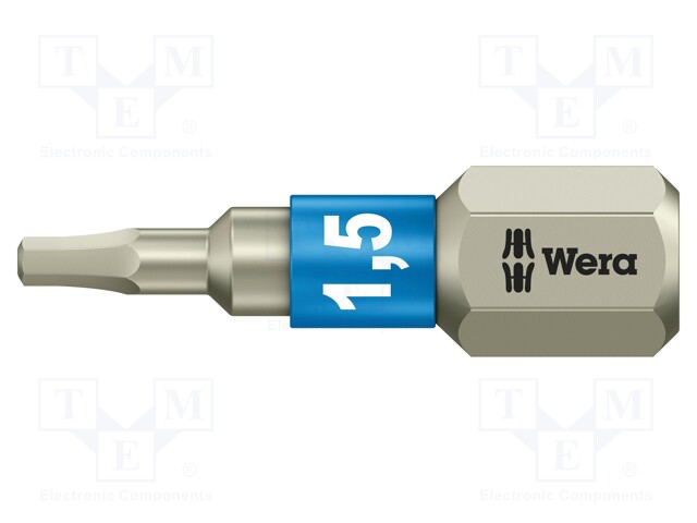 Screwdriver bit; Hex-Plus hexagon keys; HEX 1,5mm; TORSION