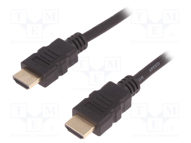 Cable; HDMI 1.4; HDMI plug,both sides; 1.5m; black