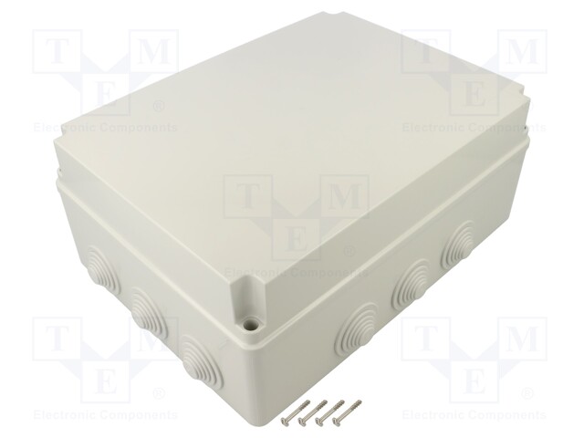 Enclosure: junction box; X: 228mm; Y: 308mm; Z: 128mm; wall mount