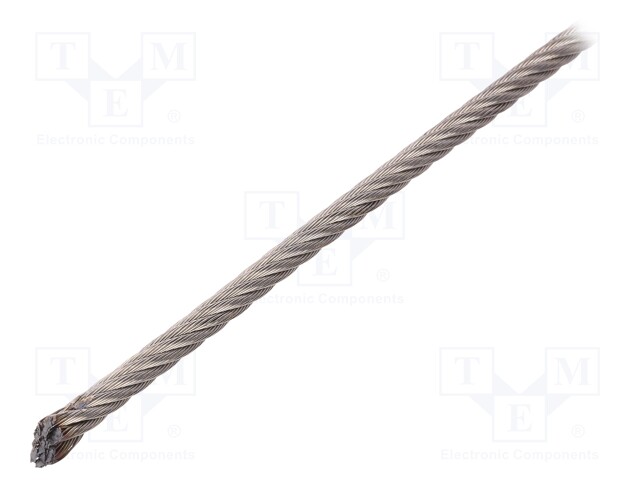 Rope; acid resistant steel A4; Ørope: 5mm; L: 10m; 443kg