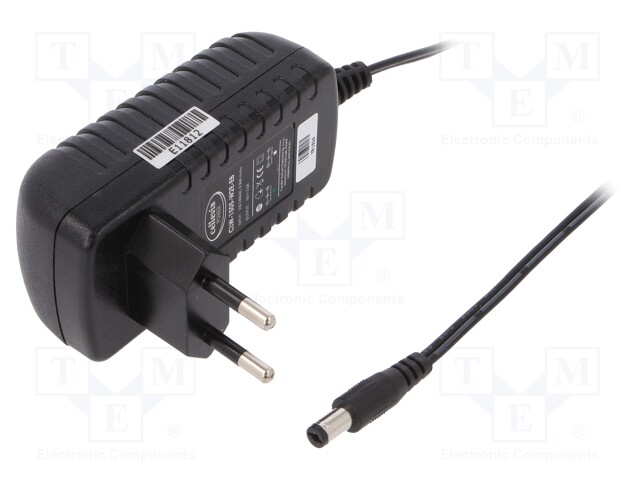 Power supply: switched-mode; 5VDC; 3A; Out: 5,5/2,1; 15W; Plug: EU