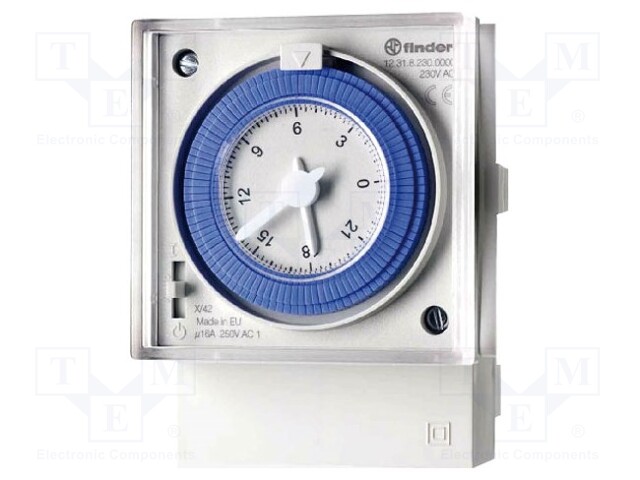 Programmable time switch; 15min÷24h; SPDT; 250VAC/16A; 230VAC