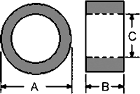 Ferrite: toroidal; L: 6mm; Øint: 12.7mm; Øout: 21.2mm; Series: TF