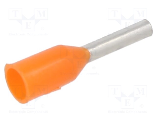 Tip: bootlace ferrule; insulated; copper; 0.5mm2; 6mm; tinned