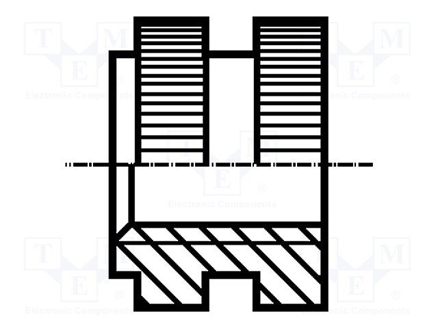 Threaded insert; brass; without coating; M3; BN: 1037; DIN: 16903D