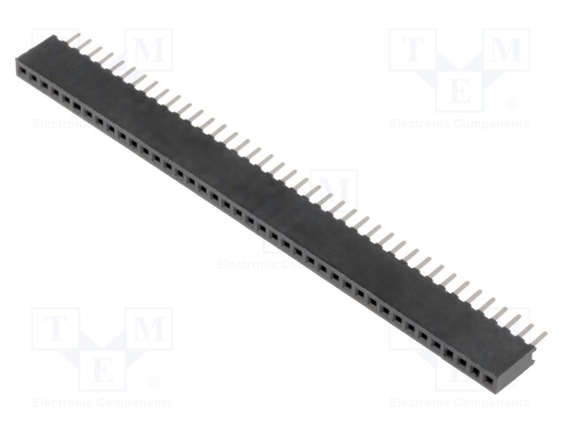 Socket; pin strips; female; PIN: 40; straight; 1.27mm; THT; 1x40