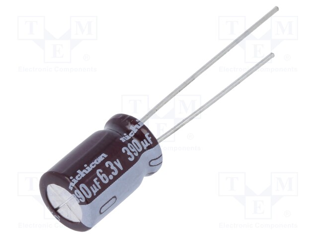 Capacitor: electrolytic; low impedance; THT; 390uF; 6.3VDC; ±20%