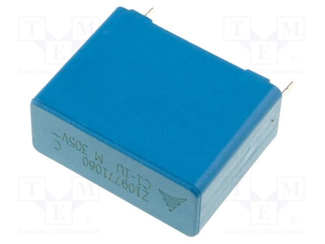 Capacitor: polypropylene; X2; 1uF; 22.5mm; ±20%; 11x20.5x26.5mm