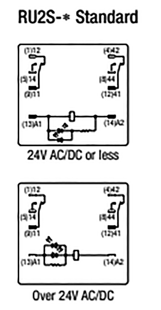 Relay: electromagnetic; DPDT; Ucoil: 24VAC; 10A/250VAC; 10A/30VDC