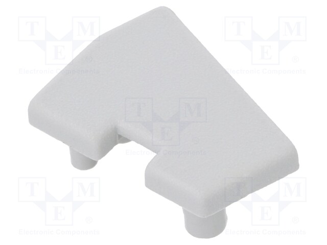 Cap for LED profiles; grey; ABS; Application: EDGE10