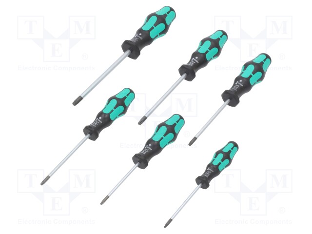 Screwdrivers; Pcs: 6; The set contains: screwdrivers hanger