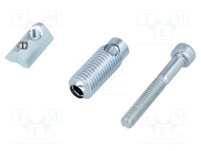 Mounting screw; for profiles; Width of the groove: 6mm; steel