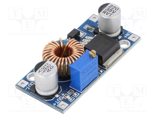 Converter: step down; Uout: 1.25÷32V; Uin: 4÷38V; 5A; 80÷96%