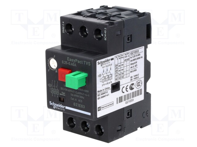 Motor breaker; 15kW; 230÷690VAC; DIN; Overcurrent release: 24÷32A