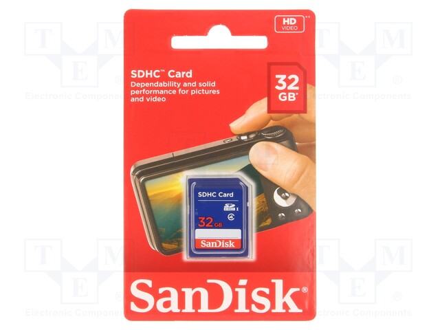 Memory card; SD HC; 32GB; Class 4