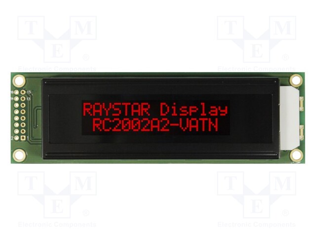 Display: LCD; alphanumeric; VA Negative; 20x2; 115x36x13.9mm; LED