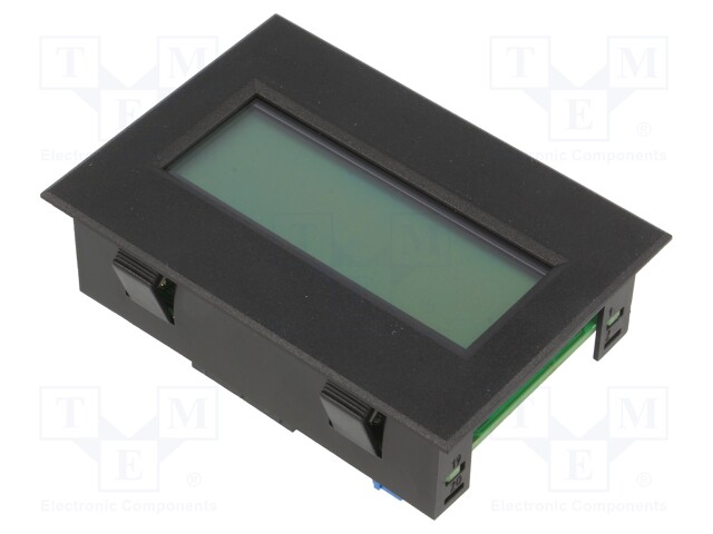 Display: LCD; alphanumeric; 8x1; 77x54mm; LED; Char: 11.48mm