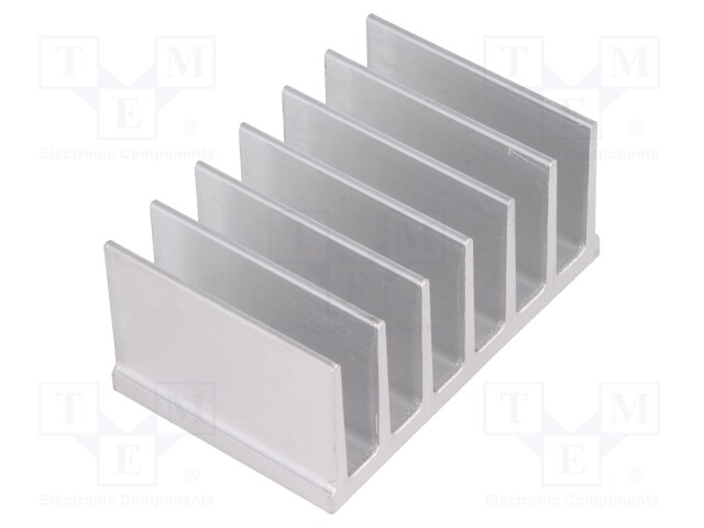 Heatsink: extruded; grilled; natural; L: 50mm; W: 78mm; H: 35mm; plain