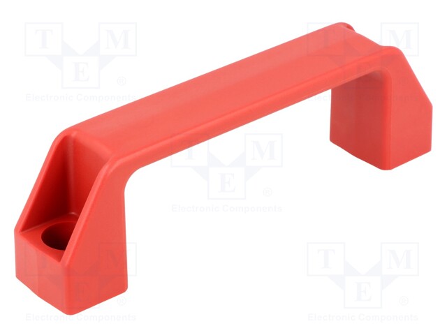 Handle; Mat: technopolymer (PA); red; H: 50mm; L: 196mm; W: 28mm