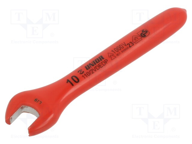 Wrench; insulated,single sided,spanner; 10mm; 110/2VDEDP