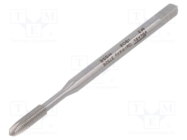 Tap; HSS-E; M3; 0.5; 56mm; to the through holes; 2,7mm; ISO2/6H