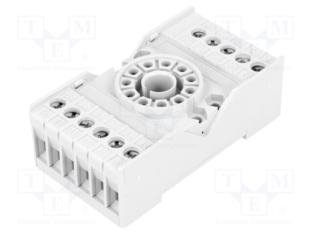 Socket; PIN: 11; 10A; 250VAC; Mounting: DIN,on panel; Series: R15
