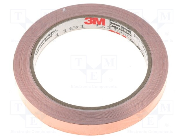 Tape: electrically conductive; W: 12mm; L: 16.5m; D: 0.066mm; copper