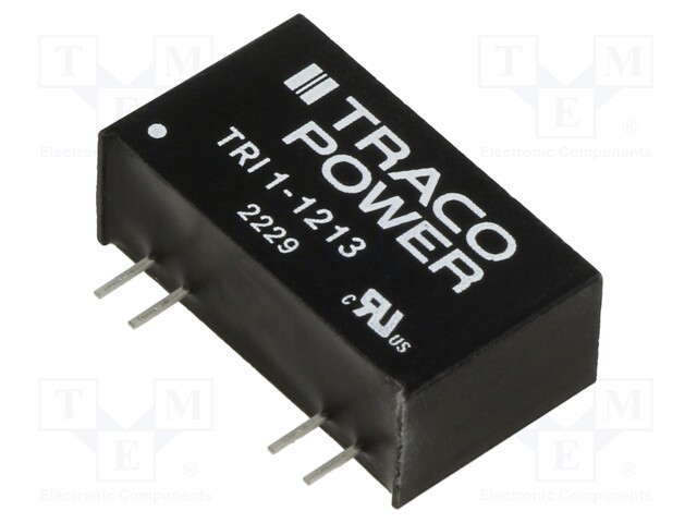 Converter: DC/DC; 1W; Uin: 10.8÷13.2V; Uout: 15VDC; Iout: 68mA; SIP8