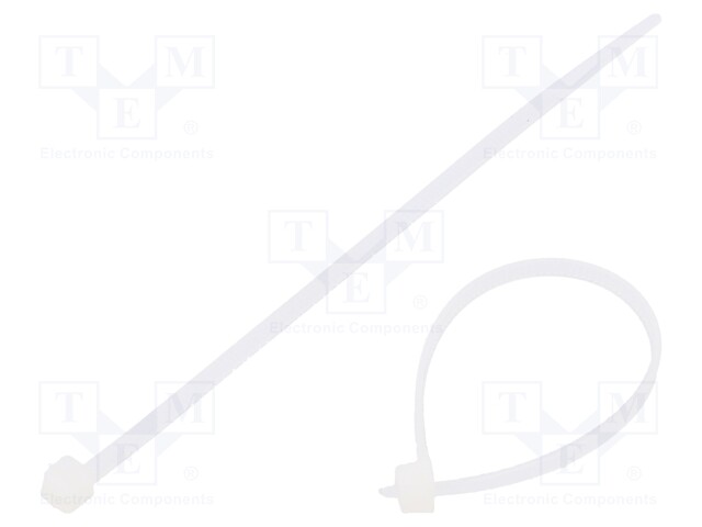 Cable tie; L: 100mm; W: 2.5mm; polyamide; 80N; natural; Ømax: 20.5mm