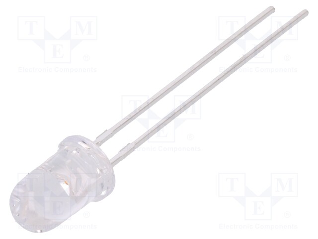 LED; 5mm; green; 25÷80mcd; 20°; Front: convex; No.of term: 2