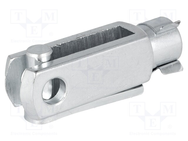 Fork joint; Øhole: 10mm; Thread: M10; Mat: steel; Pitch: 1,5; L: 40mm