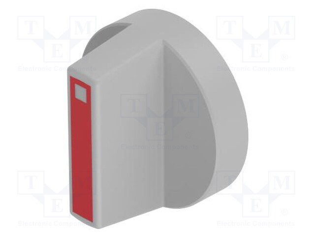 Knob; Actuator colour: red; plastic; Ø18mm; Body: grey