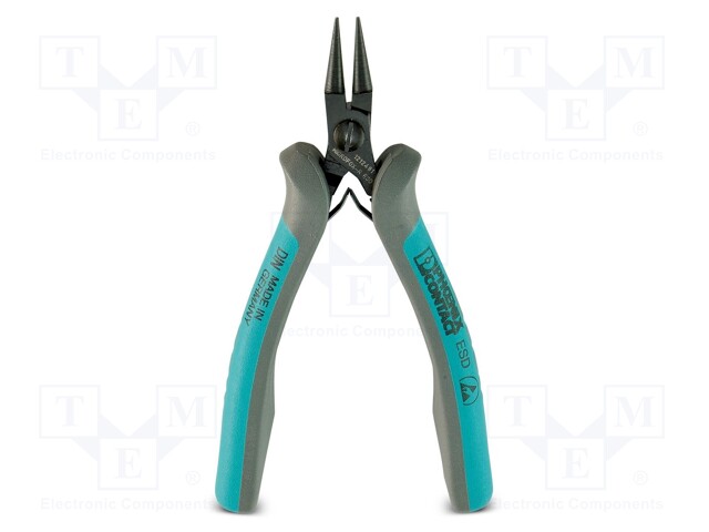 Pliers; half-rounded nose; ESD; 125mm; Conform to: DIN EN 61340-5