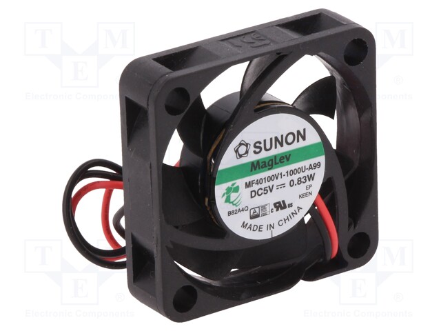 Fan: DC; axial; 5VDC; 40x40x10mm; 13.52m3/h; 27.3dBA; Vapo; 7000rpm