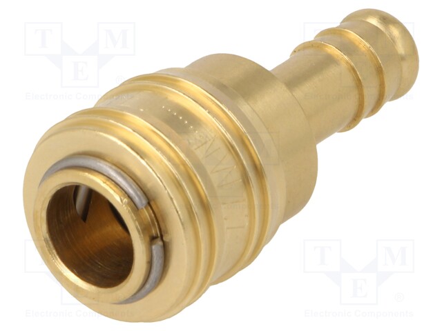 Quick connection coupling; straight; 35bar; Mat: brass; Seal: NBR