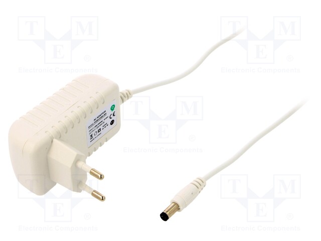 Power supply: switched-mode; 12VDC; 1A; Out: 5,5/2,1; 12W; Plug: EU