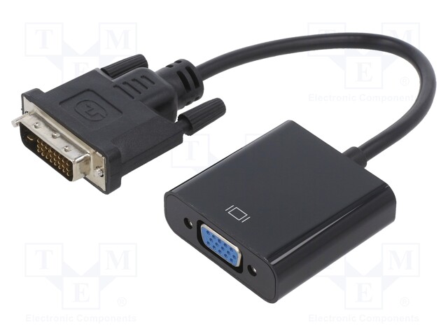 Adapter; D-Sub 15pin HD socket,DVI-D (24+1) plug; 0.2m